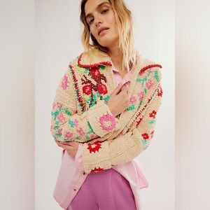 Free People Strawberry Cardi